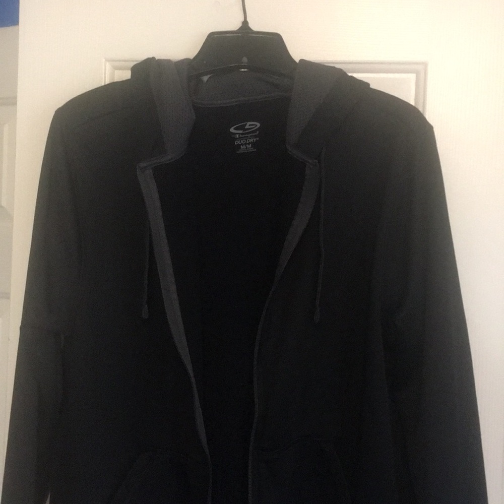 Black zip hoodie